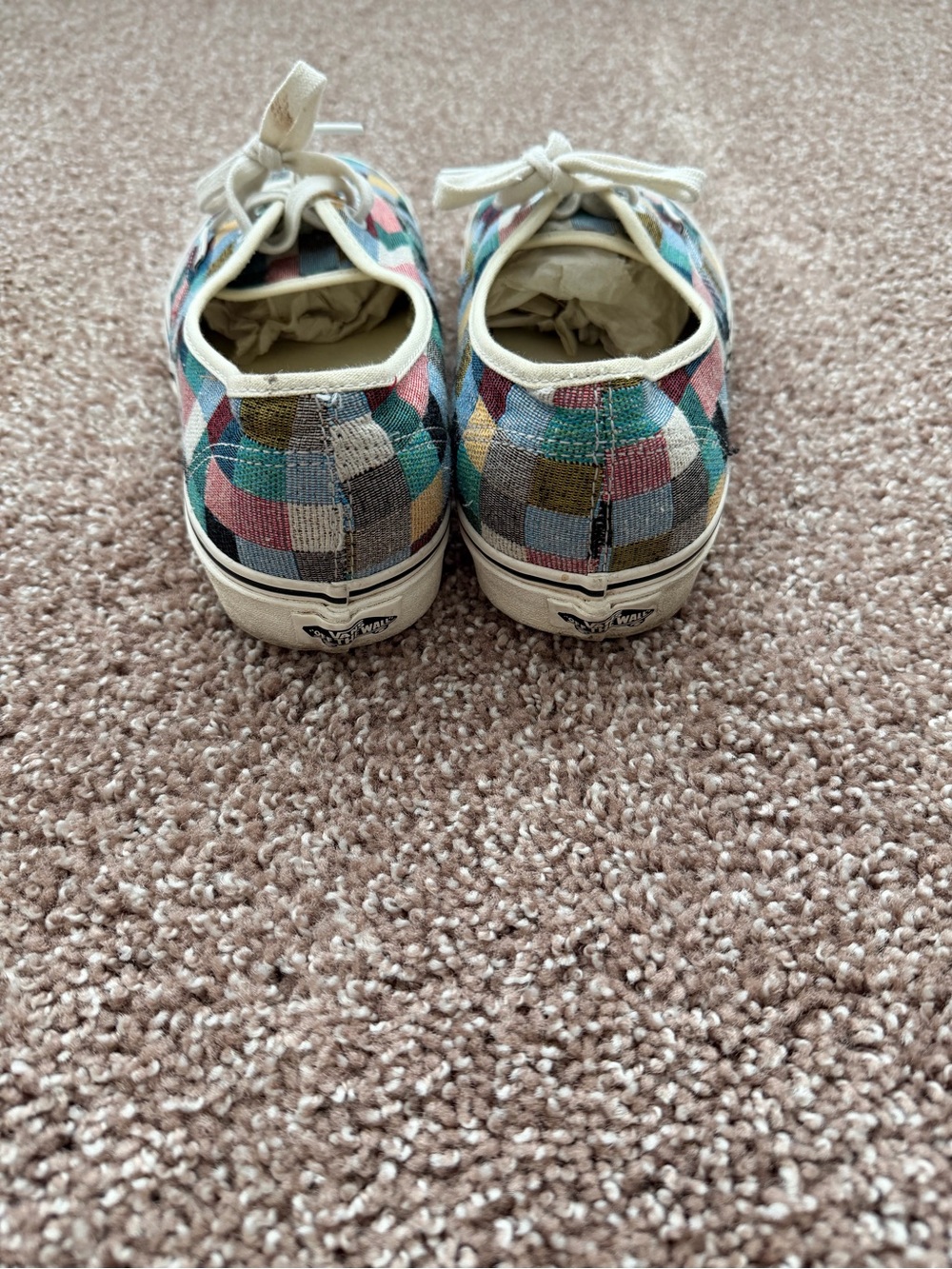 Vans Checkerboard Low Top Sneakers in Teal, Pink, Yellow, Black - Picture 5 of 5